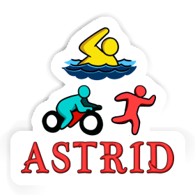 Autocollant Astrid Triathlète Image