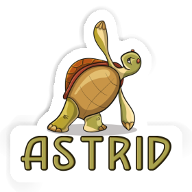 Yoga-Schildkröte Sticker Astrid Image