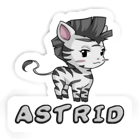 Zebra Sticker Astrid Image