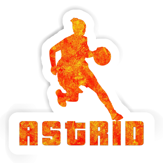 Autocollant Joueuse de basket-ball Astrid Notebook Image