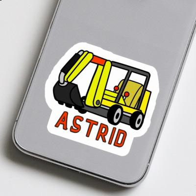 Astrid Sticker Mini-Excavator Notebook Image