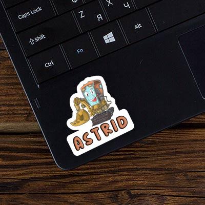 Sticker Astrid Excavator Notebook Image