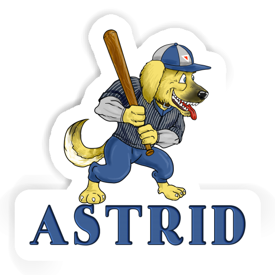 Sticker Baseball Dog Astrid Gift package Image