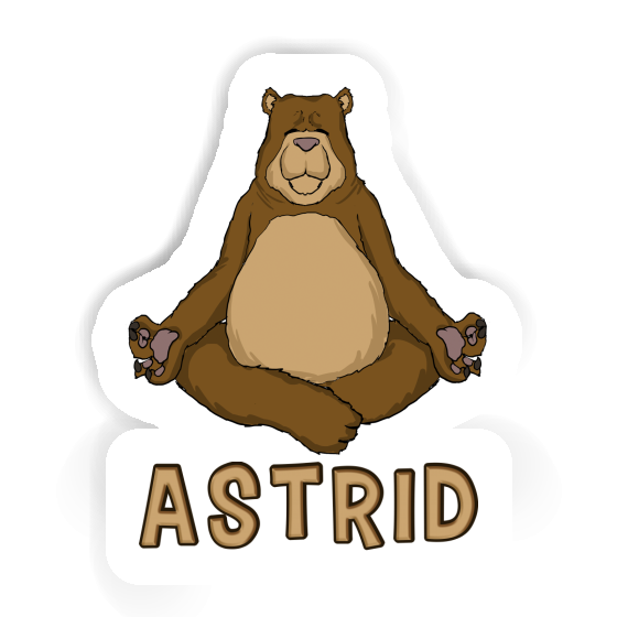 Astrid Sticker Yoga Bear Image