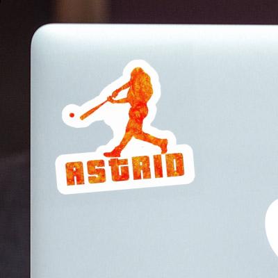 Astrid Sticker Baseball Player Image