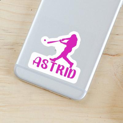 Baseball Player Sticker Astrid Laptop Image