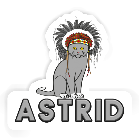 Astrid Sticker Indianer-Katze Image