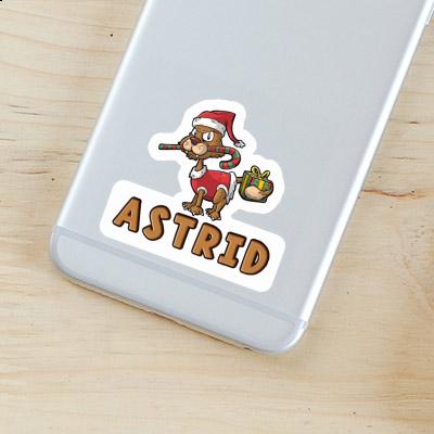 Christmas Cat Sticker Astrid Laptop Image