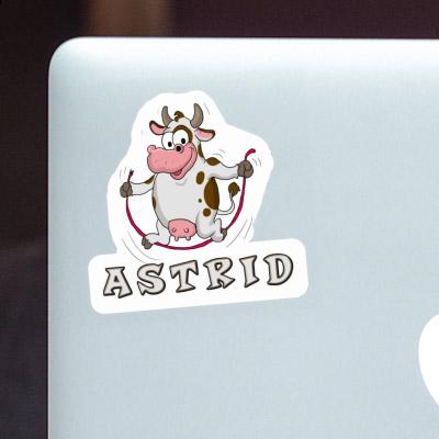 Astrid Sticker Fitness-Kuh Laptop Image