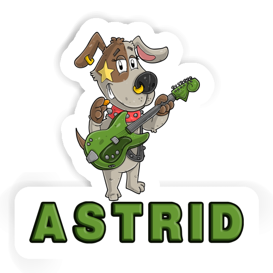 Sticker Astrid Guitarist Image