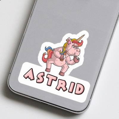 Astrid Sticker Smoking Unicorn Image