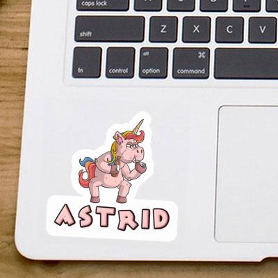 Astrid Sticker Smoking Unicorn Notebook Image