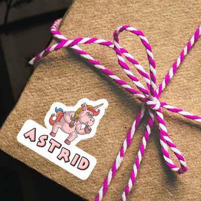 Astrid Sticker Smoking Unicorn Gift package Image