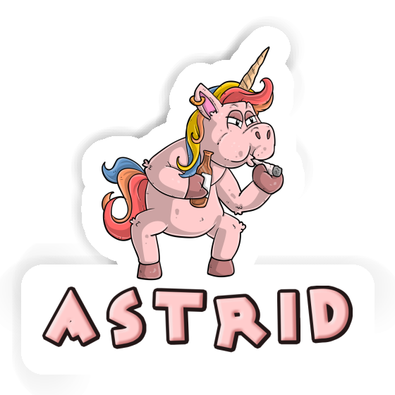 Astrid Sticker Smoking Unicorn Laptop Image