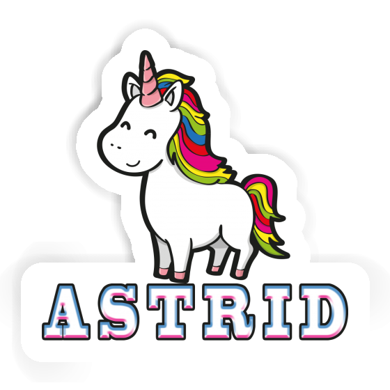 Astrid Autocollant Licorne Notebook Image