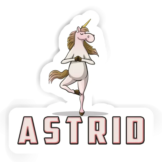 Yoga Unicorn Sticker Astrid Laptop Image