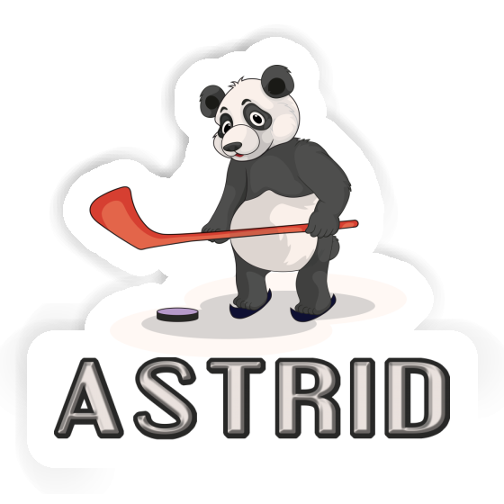 Astrid Sticker Eishockey-Panda Notebook Image