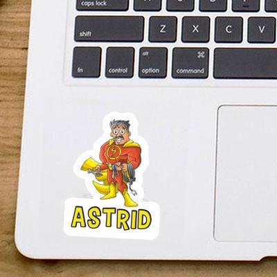 Elektriker Sticker Astrid Notebook Image