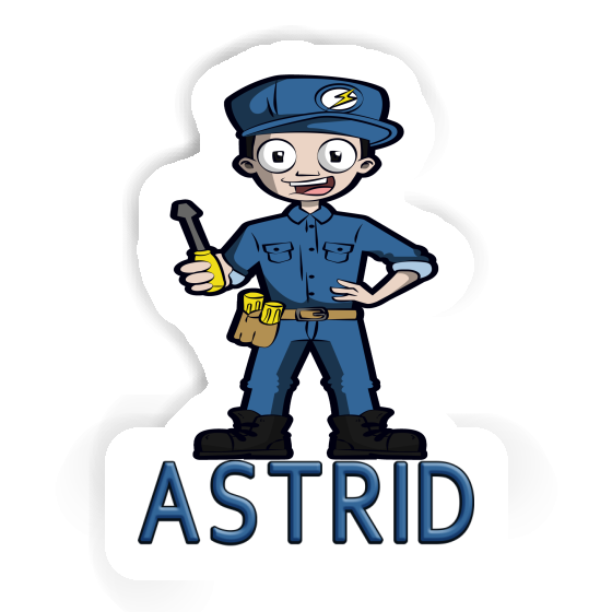 Astrid Sticker Electrician Laptop Image