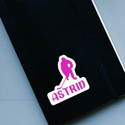 Hockey Player Sticker Astrid Notebook Image