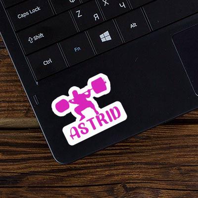 Weightlifter Sticker Astrid Laptop Image