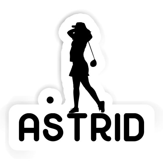 Sticker Golfer Astrid Notebook Image