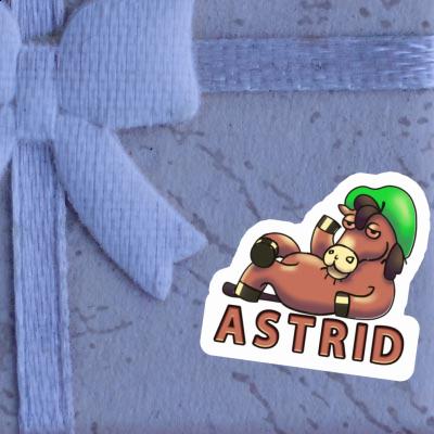 Astrid Sticker Lying horse Gift package Image