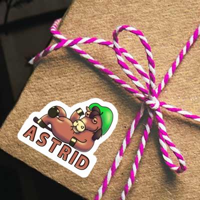 Astrid Sticker Lying horse Notebook Image