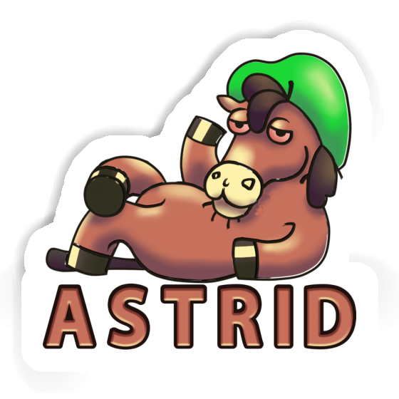 Astrid Sticker Lying horse Notebook Image