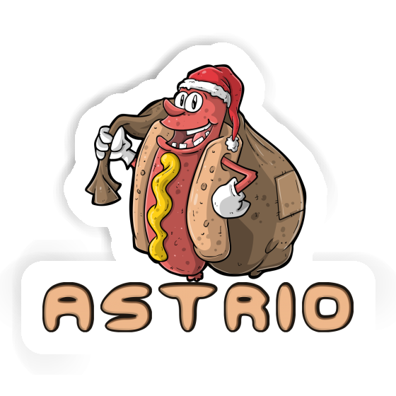 Christmas Hot Dog Sticker Astrid Gift package Image