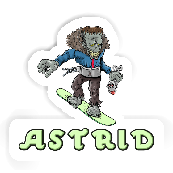 Autocollant Snowboardeur Astrid Laptop Image