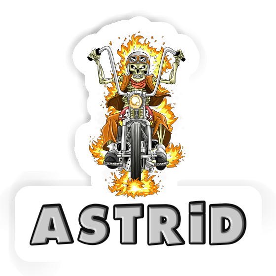 Sticker Motorbike Rider Astrid Notebook Image