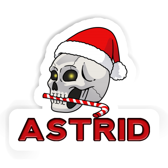 Astrid Sticker Christmas Skull Laptop Image