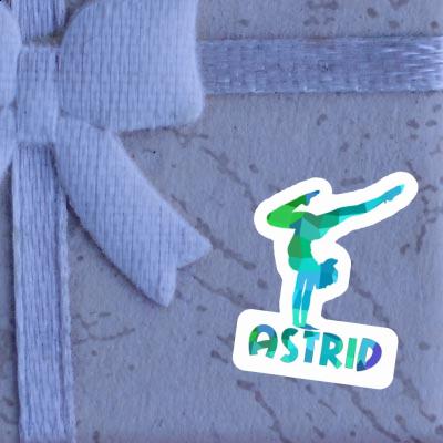 Sticker Yoga Woman Astrid Laptop Image