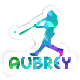 Aubrey Sticker Baseball Player Image