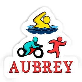 Aubrey Autocollant Triathlète Image