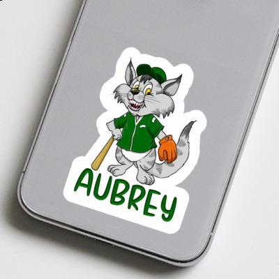 Aubrey Autocollant Chat de baseball Image