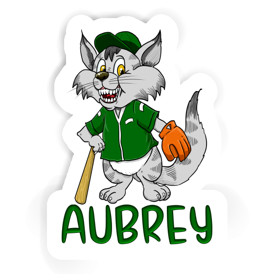 Baseball Cat Sticker Aubrey Image