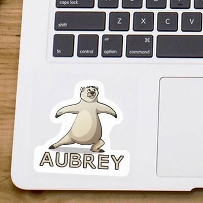 Aubrey Sticker Yoga Bear Laptop Image