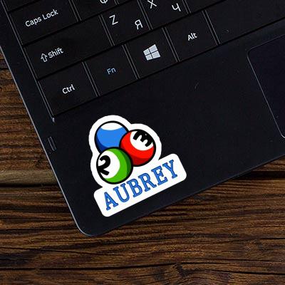 Aubrey Sticker Billiard Ball Laptop Image