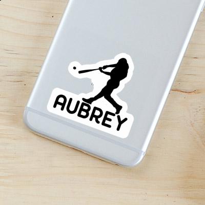 Aubrey Sticker Baseball Player Laptop Image