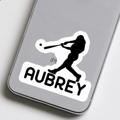 Aubrey Sticker Baseball Player Notebook Image