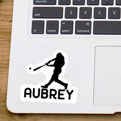 Aubrey Sticker Baseball Player Notebook Image