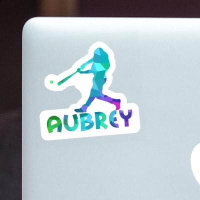 Aubrey Sticker Baseball Player Image