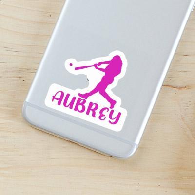 Sticker Baseball Player Aubrey Laptop Image