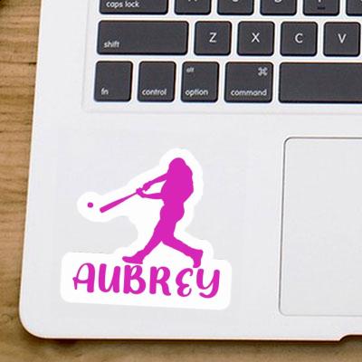 Aubrey Autocollant Joueur de baseball Notebook Image