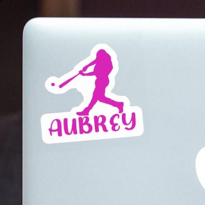 Aubrey Autocollant Joueur de baseball Notebook Image