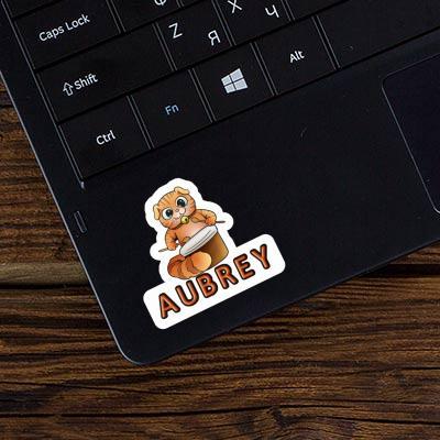 Aubrey Sticker Drummer Cat Laptop Image