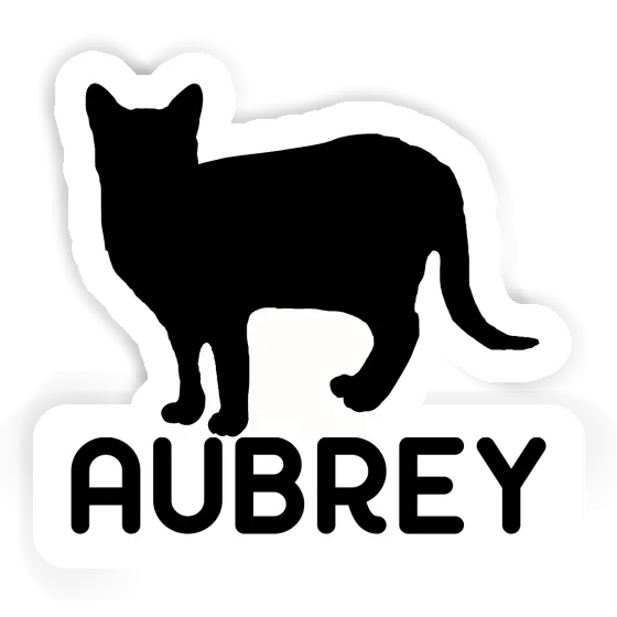 Aubrey Autocollant Chat Laptop Image