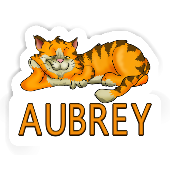 Sticker Chilling Cat Aubrey Notebook Image